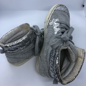 Gray and sparkly high tops